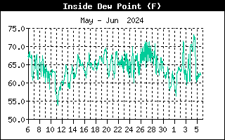 Inside Dew Point Graph for the last Month